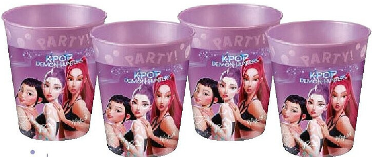 Set van 4 bekers K-Pop Demon Hunters