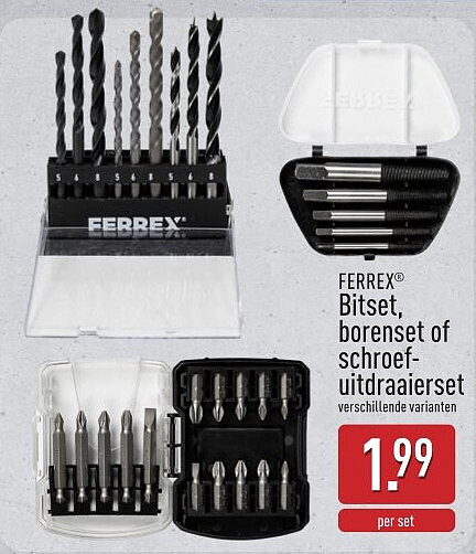 Bitset, borenset of schroef uitdraaierset
