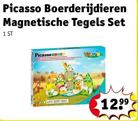 Picasso Boerderijdieren Magnetische Tegels Set