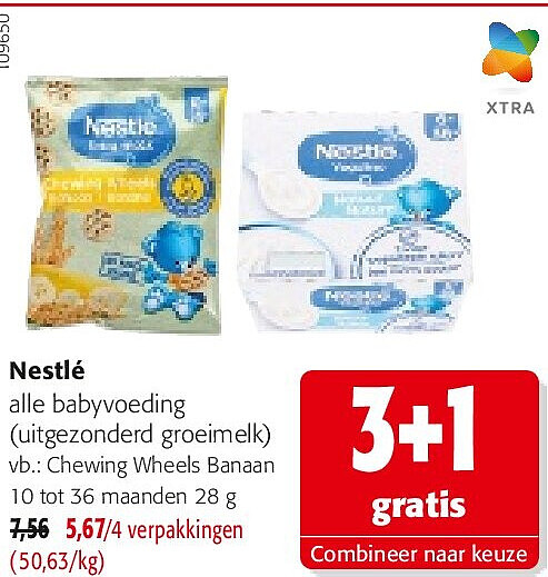 Nestlé Chewing Wheels Banaan 10 tot 36 maanden 28 g