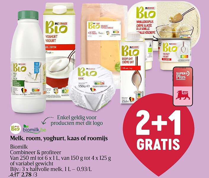 Melk, room, yoghurt, kaas of roomijs