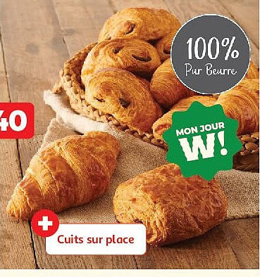5 croissants + 5 pains au chocolat pur beurre, 500 g