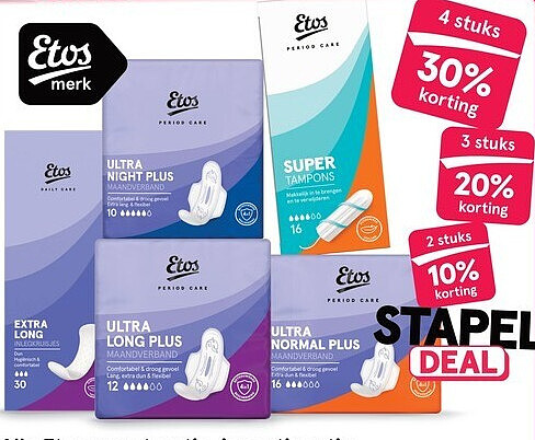 Alle Etos menstruatie, incontinentie en intieme verzorging