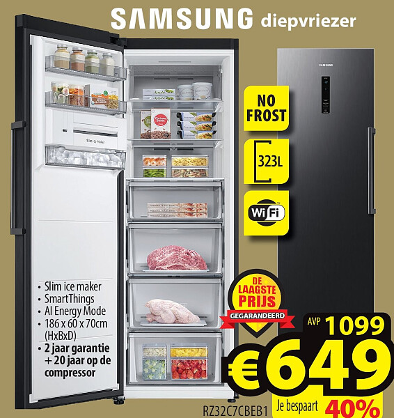 Samsung RZ32C7CBE B1 diepvriezer