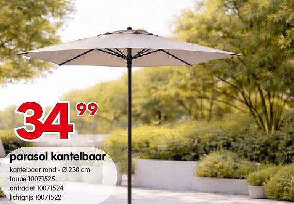 parasol kantelbaar