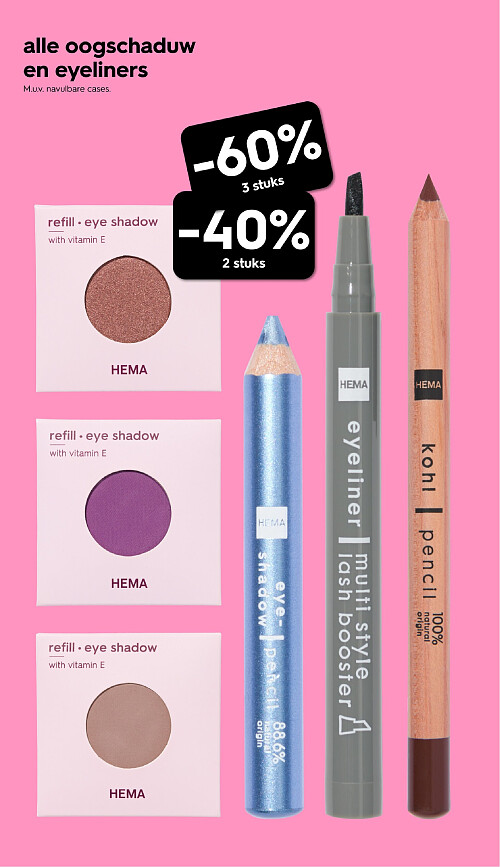 alle oogschaduw en eyeliners