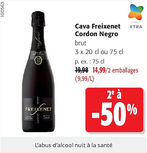 Cava Freixenet Cordon Negro brut 3 x 20 cl ou 75 cl