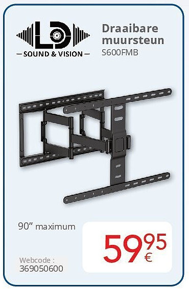 Draaibare muursteun S600FMB