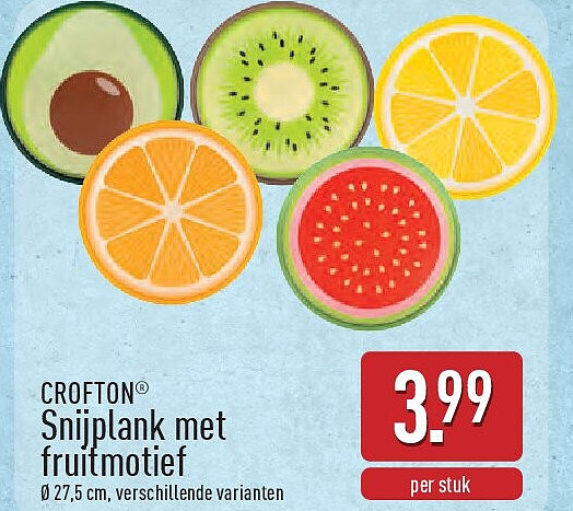 Snijplank met fruitmotief