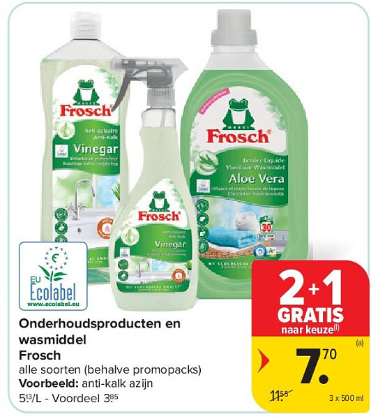 Onderhoudsproducten en wasmiddel Frosch