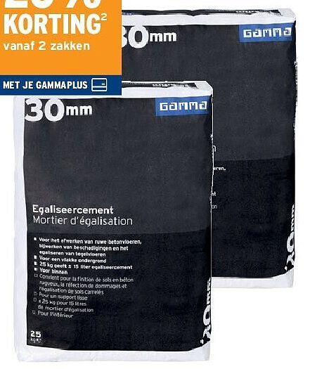 Gamma egaliseercement 25 kg