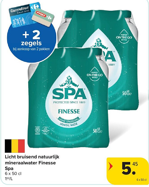 Licht bruisend natuurlijk mineraalwater Finesse Spa