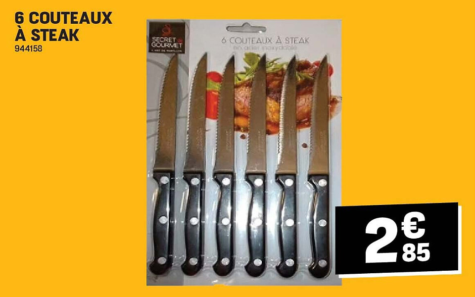 6 COUTEAUX À STEAК