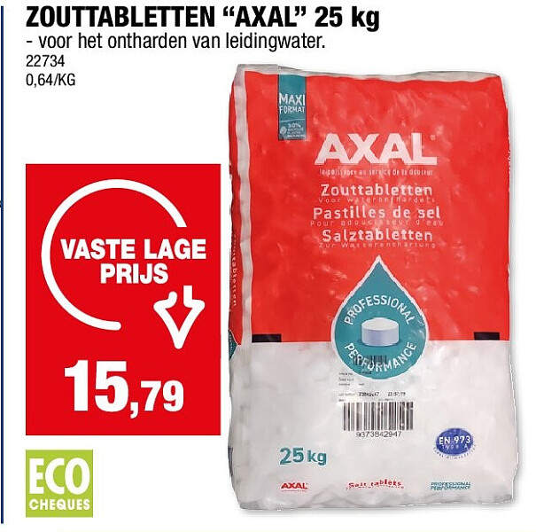 ZOUTTABLETTEN “AXAL” 25 kg