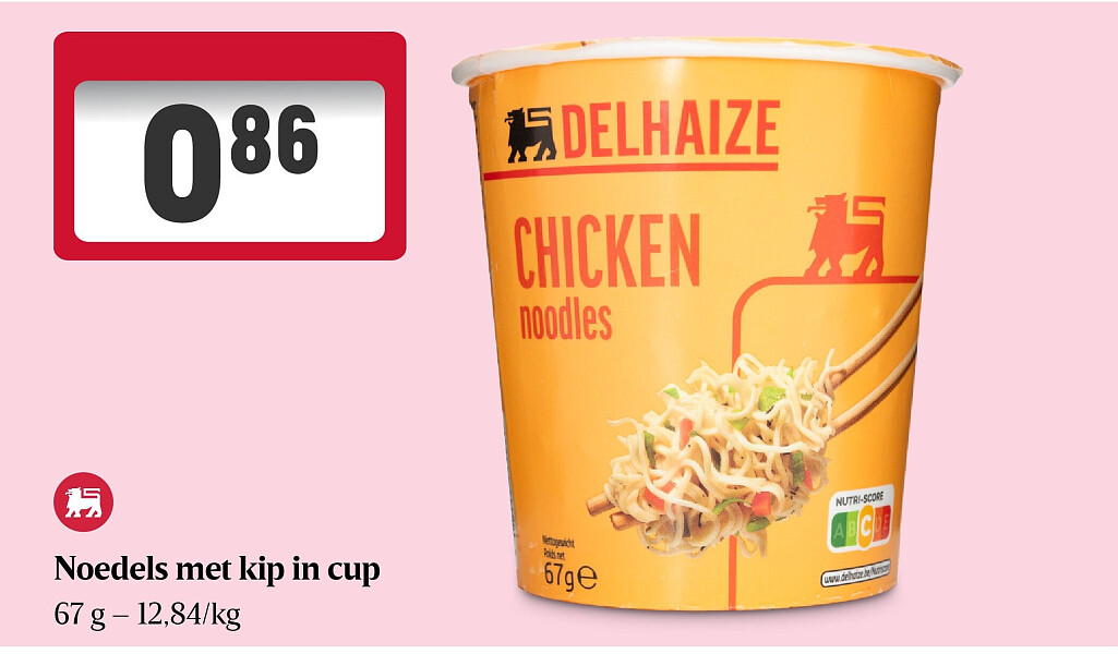 Noedels met kip in cup