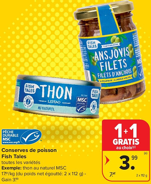 Conserves de poisson Fish Tales 2 x 112 g
