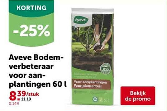 Aveve Bodem- verbeteraar voor aan- plantingen 60 l