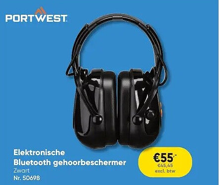 Elektronische Bluetooth gehoorbeschermer Zwart Nr. 50698