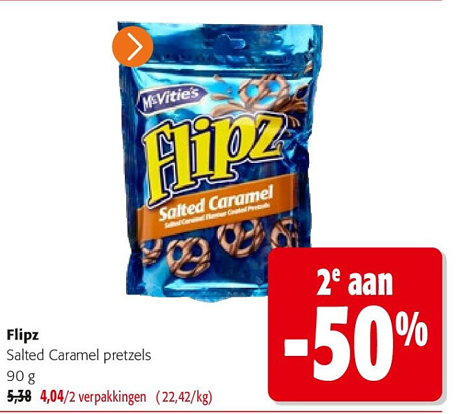 Flipz Salted Caramel pretzels 90 g