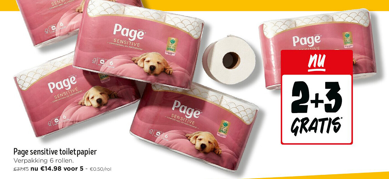 Page sensitive toiletpapier