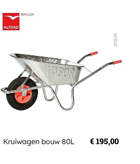 Kruiwagen bouw 80L