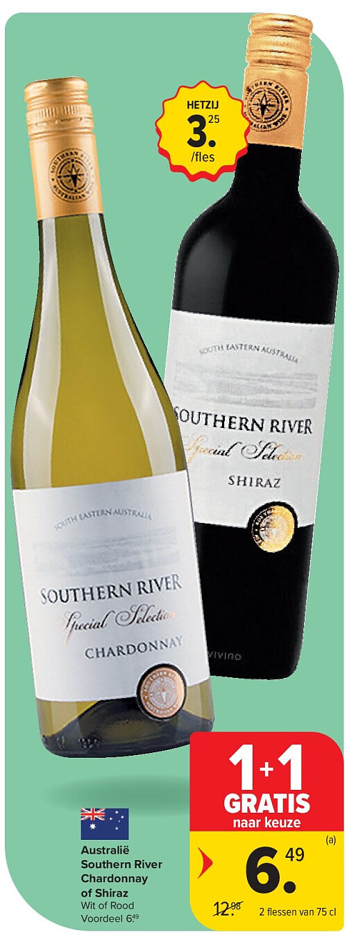 Australië Southern River Chardonnay of Shiraz