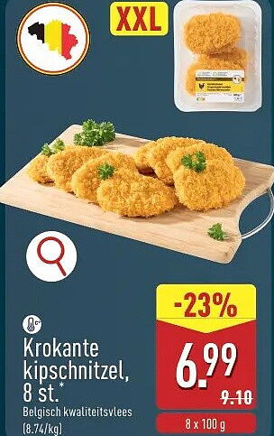 Krokante kipschnitzel, 8st.