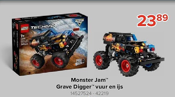 LEGO Technic Monster Jam Grave Digger vuur en ijs