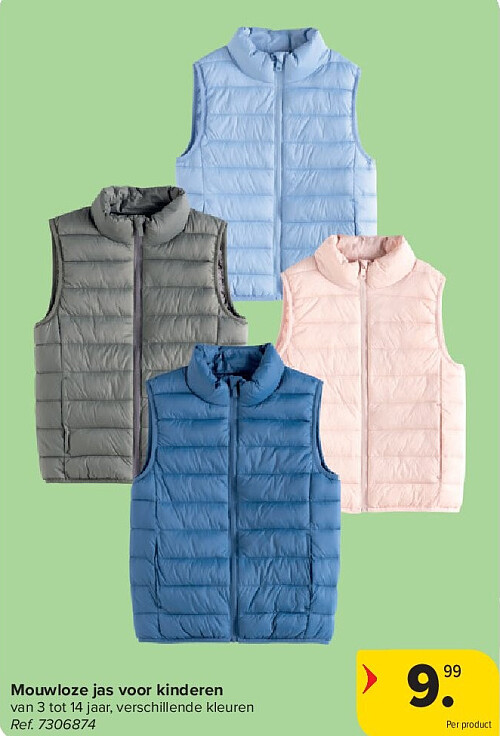 Mouwloze jas voor kinderen