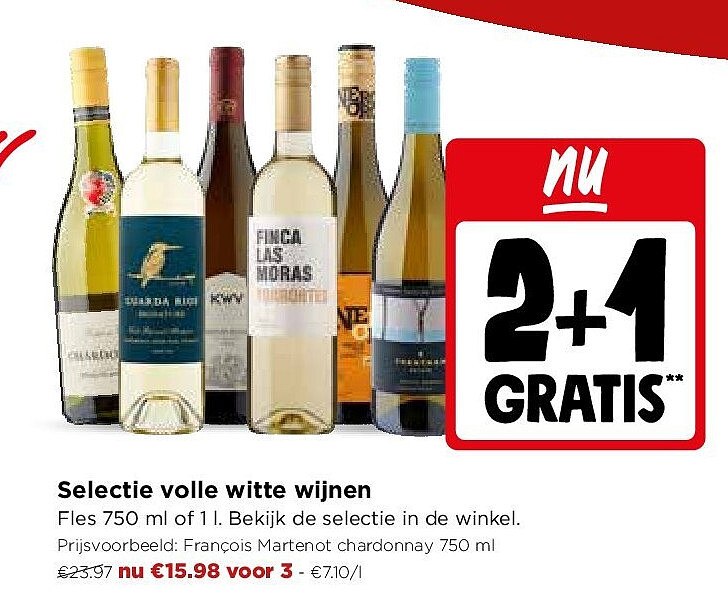 Selectie volle witte wijnen