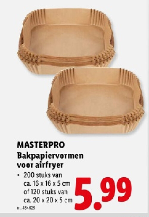 Bakpapiervormen voor airfryer