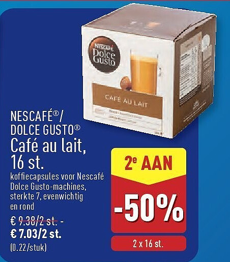 DOLCE GUSTO® Café au lait, 16 st.