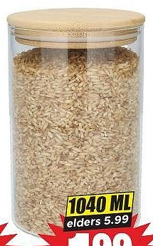 Enrico glazen bewaarbus 1040 ml