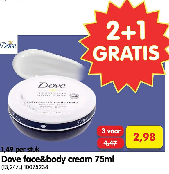 Dove face&body cream 75ml