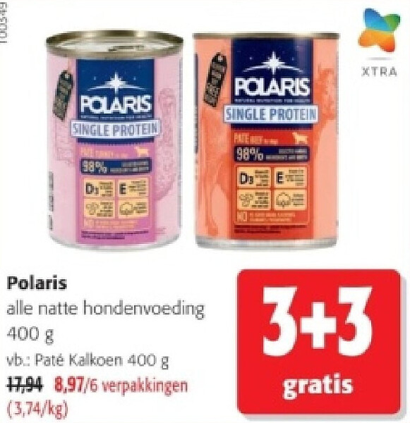 Polaris alle natte hondenvoeding 400 g