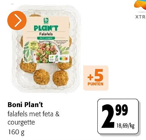Boni Plan’t falafels met feta & courgette 160 g