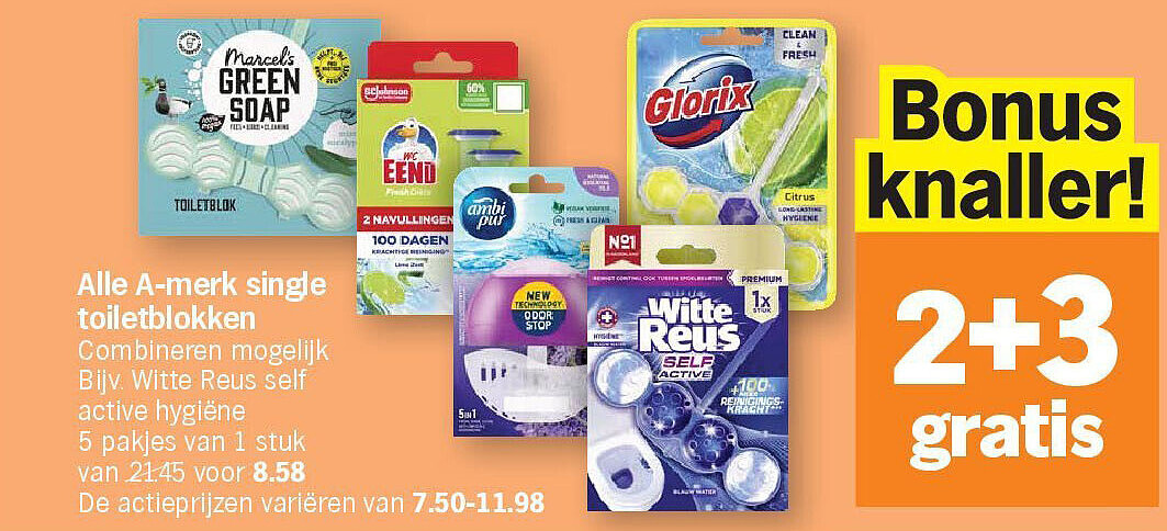 Alle A-merk single toiletblokken