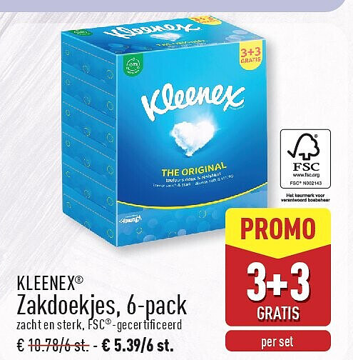 Zakdoekjes, 6-pack