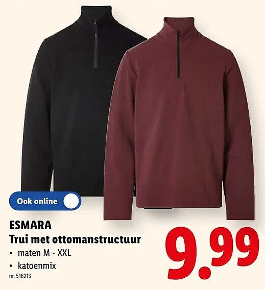 Trui met ottomanstructuur