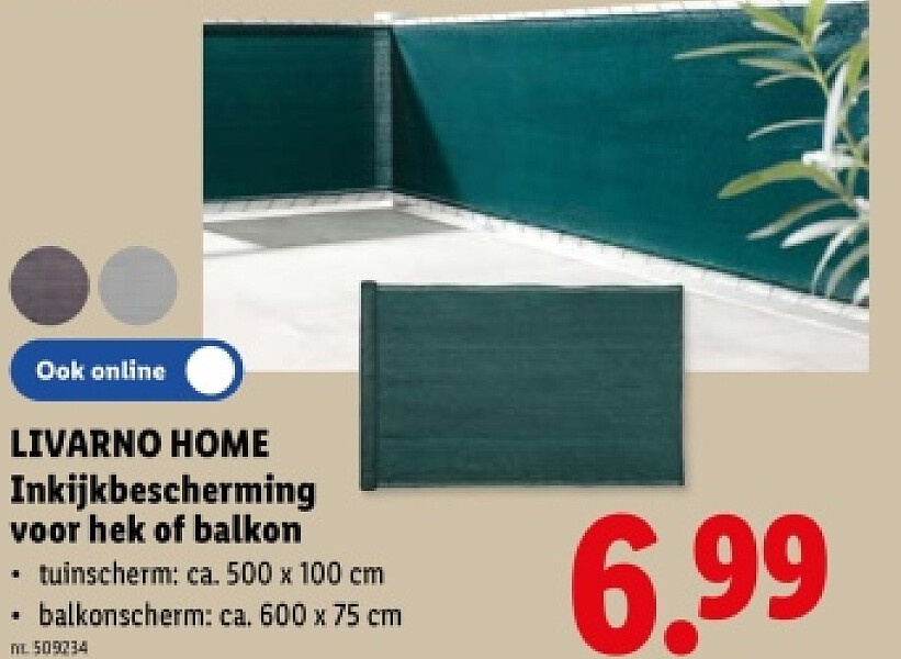Inkijkbescherming voor hek of balkon
