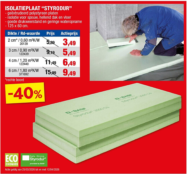 ISOLATIEPLAAT “STYRODUR”