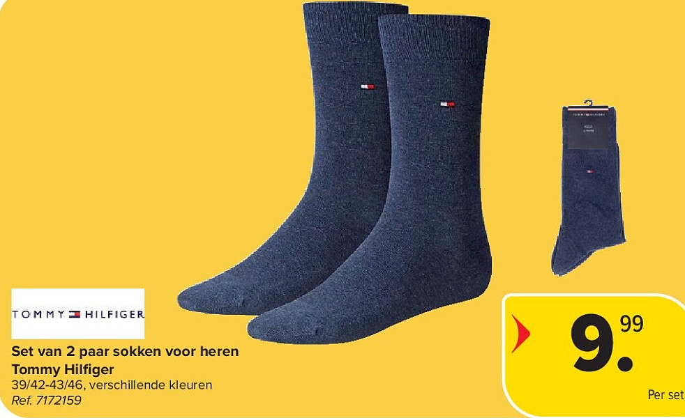Set van 2 paar sokken voor heren Tommy Hilfi ger