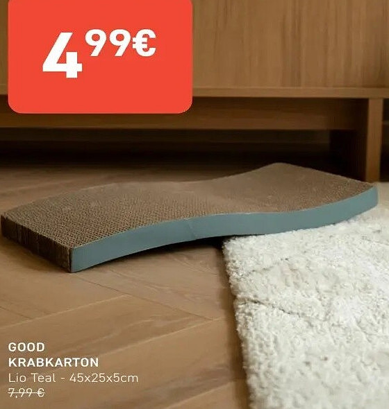 GOOD Krabkarton Lio Teal - 45x25x5cm