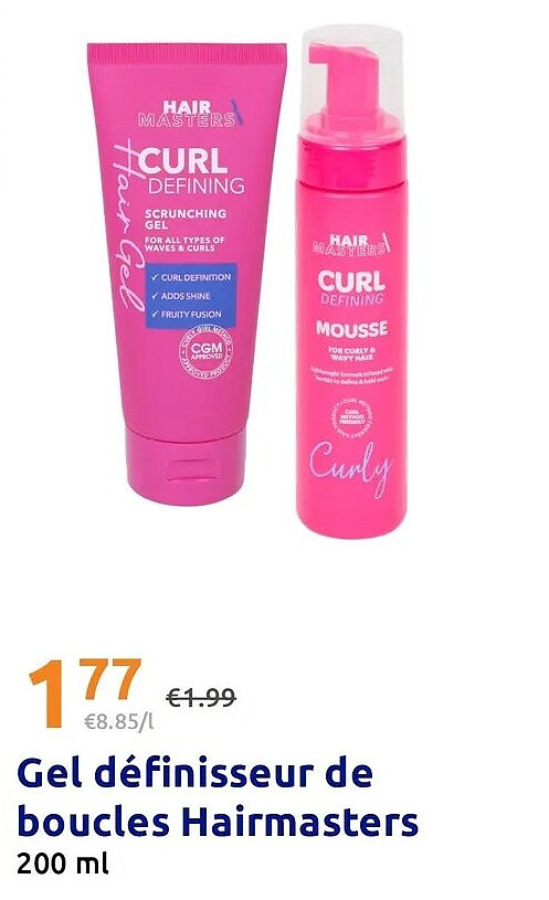 Gel définisseur de boucles Hairmasters