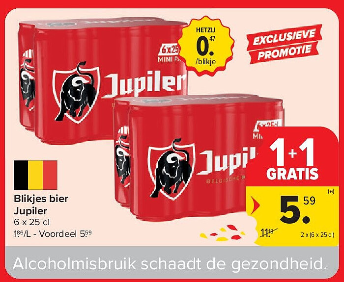 Blikjes bier Jupiler