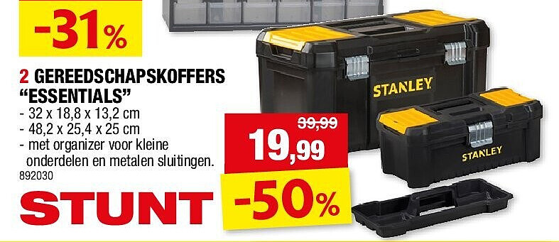 2 GEREEDSCHAPSKOFFERS “ESSENTIALS”