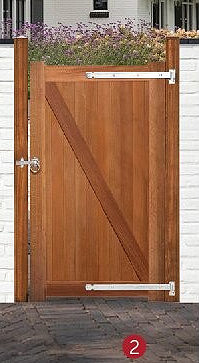DRAAIPOORT BANGKIRAI GESLOTEN ENKEL (B x H) 100 X 180 CM