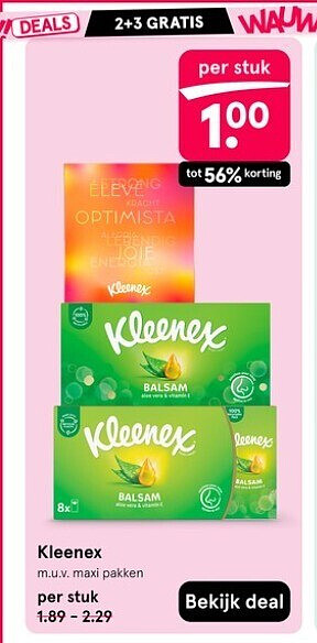 Kleenex m.u.v. maxi pakken
