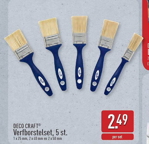 Verfborstelset, 5st.