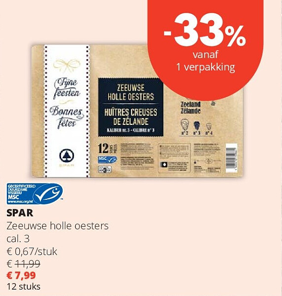 SPAR Zeeuwse holle oesters